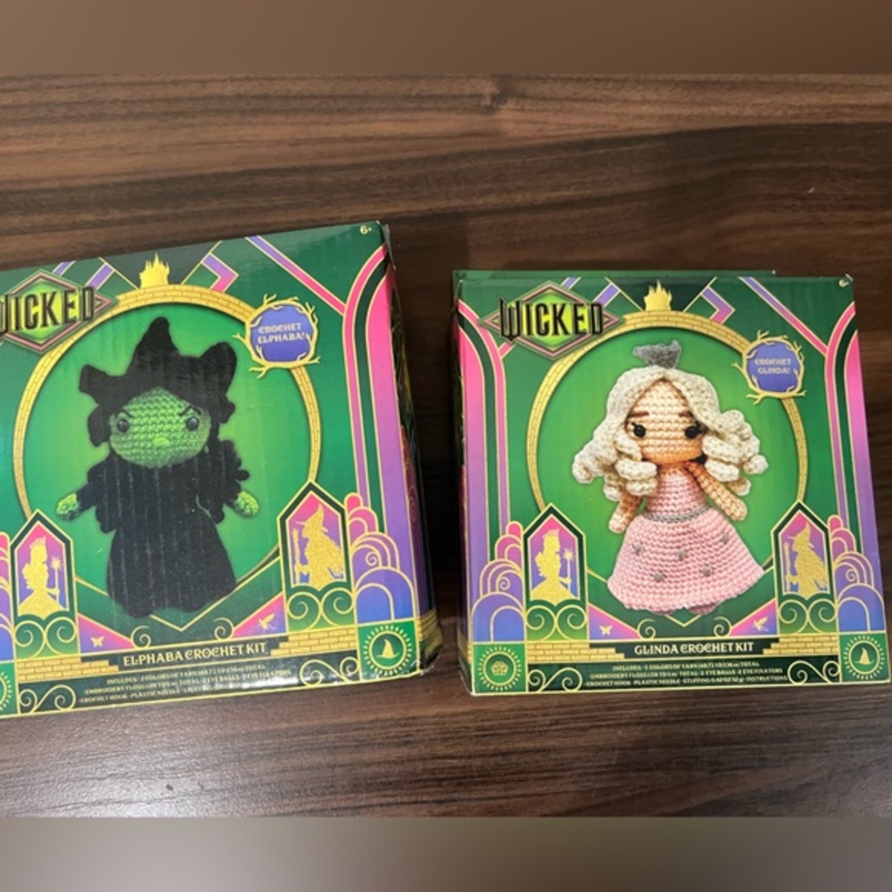 2x -WICKED mini Plush CROCHET KITS - Glinda and Elphaba